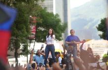 María Corina Machado aparece en Caracas