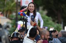 María Corina Machado aparece en Caracas