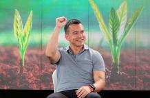 El presidente Daniel Noboa en un acto oficial