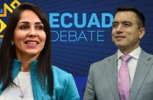 Luisa González y Daniel Noboa ya debatieron entre sí en la segunda vuelta electoral del 2023.
