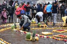 Tradición. El ritual se realizó en la laguna de Anteojos, en el Parque Nacional Los Llanganates, por el Día de los humedales.