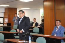 El candidato a juez de la Corte Constitucional, Edwin Aceldo, rindió el examen oral para el concurso de selección ese 18 de febrero de 2025.