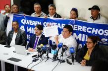 Los representantes de los trabajadores de CNEL se pronunciaron este 20 de febrero de 2025.