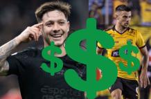 Rodrigo Garro de Corinthians, cuesta 14 millones de dólares y Joaquín Valiente d Barcelona 2 millone.
