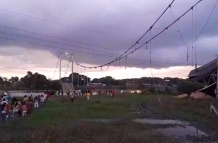 Un video muestra el colapso del puente Magro en Daule.