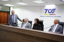 El Tribunal Contencioso Electoral trató le caso de Verónica Abad este 24 de marzo de 2025.