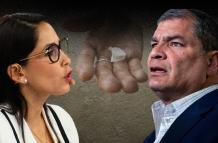 Fotomontaje sobre Luisa González y Rafael Correa