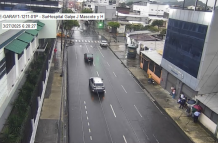 Las cámaras de videovigilancia muestran el estado de las avenidas de Guayaquil tras las fuertes lluvias de este jueves.