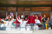 Directivos de Mushuc Runa en el estadio Mineirao.