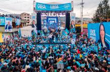 Luisa González cerró su campaña esta semana en varios puntos del país.