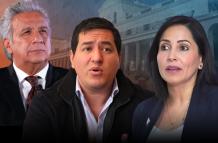 LENIN MORENO, ANDRES ARAUZ Y LUISA GONZALEZ