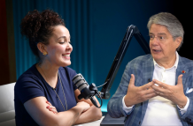 Alondra Santiago y Guillermo Lasso.