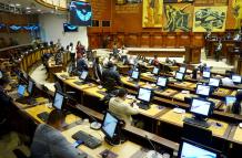 El bloque correísta en la actual Asamblea.