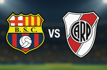 Barcelona SC recibe a River Plate por Copa Libertadores.
