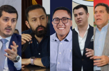 Miguel Ángel González, David Almeida, Andrés Quishpe, Juan Carlos Salvador y Holbach Muñetón.