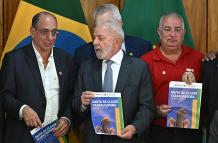 El presidente de Brasil, Luiz Inácio Lula da Silva,durante una reunión en el Palacio de Planalto en Brasilia (Brasil).