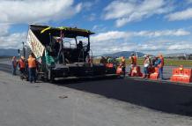Trabajos en la pista