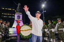 Gustavo Petro, durante un encuentro con simpatizantes este martes, en Barranquilla (Colombia).