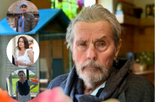 Alain Delon and their three children, Anthony, Natouchka and Alain Fabien