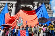 Apoyo. Siete colectivos están en contra de la revocatoria del mandato del alcalde Pabel Muñoz.