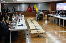 Audiencia de juicio del caso Reconstrucción de Manabí.