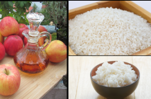 cucharada de vinagre en arroz