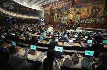 El Pleno durante la votación de la Ley de Solidaridad Nacional