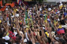 Protesta en Colombia por consulta popular.