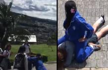 La brutal agresión a una estudiante fue grabada. Hubo personas que observaban, pero no detuvieron el ataque.