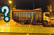 Droga incautada en camion de madera