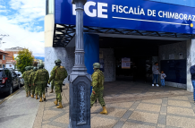 La Fiscalía recibió a cuatro implicados en el atentado.