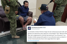 Adolfo Macías, alias Fito, fue capturado. La Embajada de Estados Unidos reiteró su apoyo a Ecuador.
