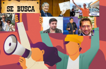 Imagen referencial de se busca líderes políticos en Ecuador. Con fotos de excandidatos presidenciales y expresidentes.