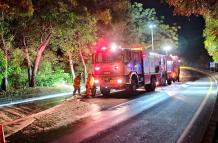 Accidente de tanquero en la vía a la costa