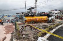 Accidente de tanquero en Durán