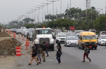 Tráfico avenida Samborondón