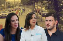 Marcela, Aquiles y Ministerio de Ambiente.