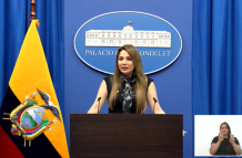 Carolina Jaramillo, portavoz del Gobierno de Daniel Noboa, habló sobre el desabastecimiento del agua en Quito.