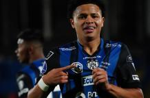 Patrik Mercado jugador de Independiente del Valle que se mandó un doblete ante Vasco Da Gama.