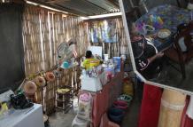 Ambiente de un hogar de extrema pobreza.
