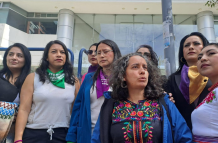 Algunas integrantes del movimiento de mujeres, como Geraldine Guerra, acudieron a la Corte Constitucional, el 28 de julio del 2025.