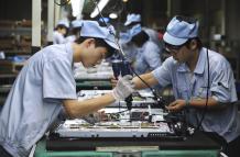 Trabajadores en una fábrica de China.