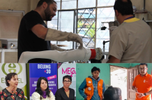 Collage con fotos de organizaciones como Fundación Hermano Miguel, Coalición de Mujeres, Alas de Colibrí, etc.