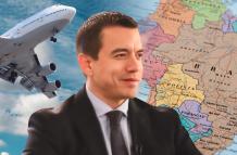 Daniel Noboa en su gira presidencial por Sudamérica