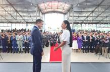 Daniel Noboa y Diana Atamaint