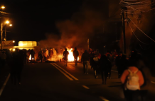 Bloqueo de vías en Ecuador por el paro nacional de septiembre 2025.