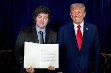 Javier Milei y Donald Trump,