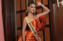 Samantha Quenedit, Miss Grand International Ecuador 2025, presentó el mejor chocolate ecuatoriano.