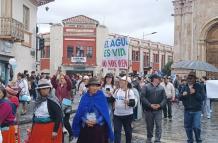 Protestas en Cuenca por Loma Larga