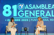 En una de las charlas de la 81ª asamblea de la SIP.